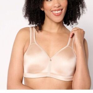 Breezies Wireless Bra 40C Unlined Nude Full Coverage EUC